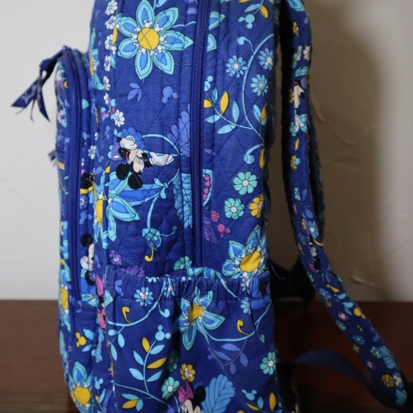 Vera Bradley Disney Mickey and Minnie Backpack Blue Floral - Picture 4 of 11